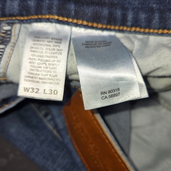 Lucky Brand Mens Blue Denim Jeans Medium Wash 32x30 RN80318 CA56897 - Picture 5 of 6